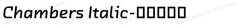 Chambers Italic字体转换